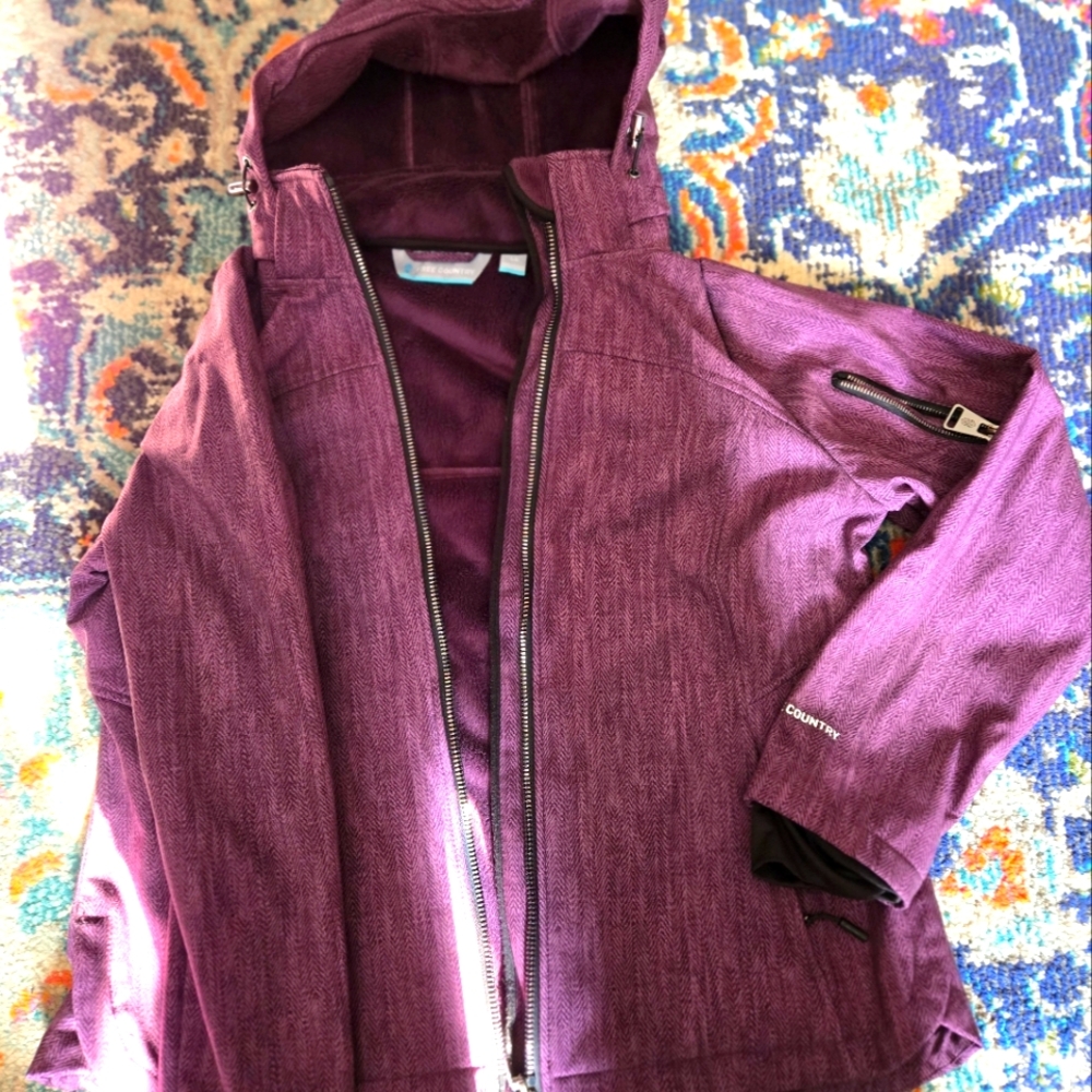 Free country shell jacket with hood